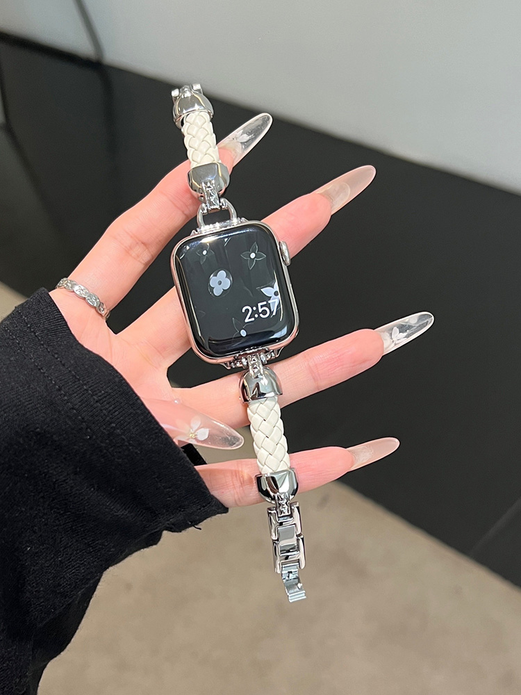 Braided Leather with Stainless Steel Band