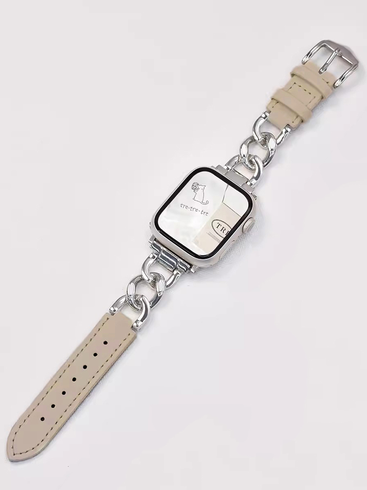 Cuban Chain with Leather Band