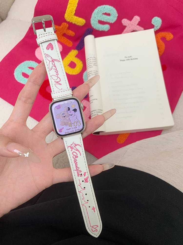 Beautiful Wing Embroidery Leather Band