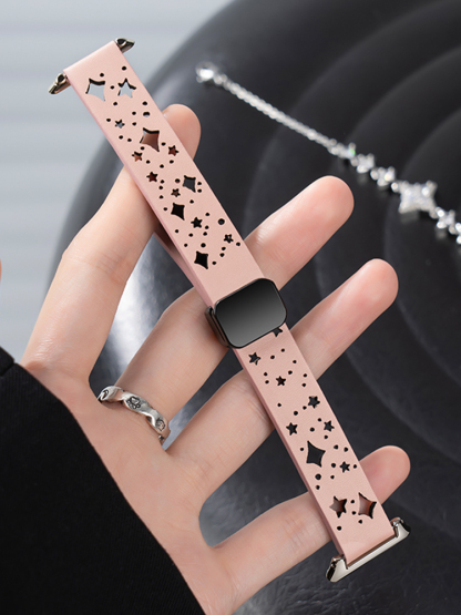Star Hollow Magnetic Buckle Leather Band
