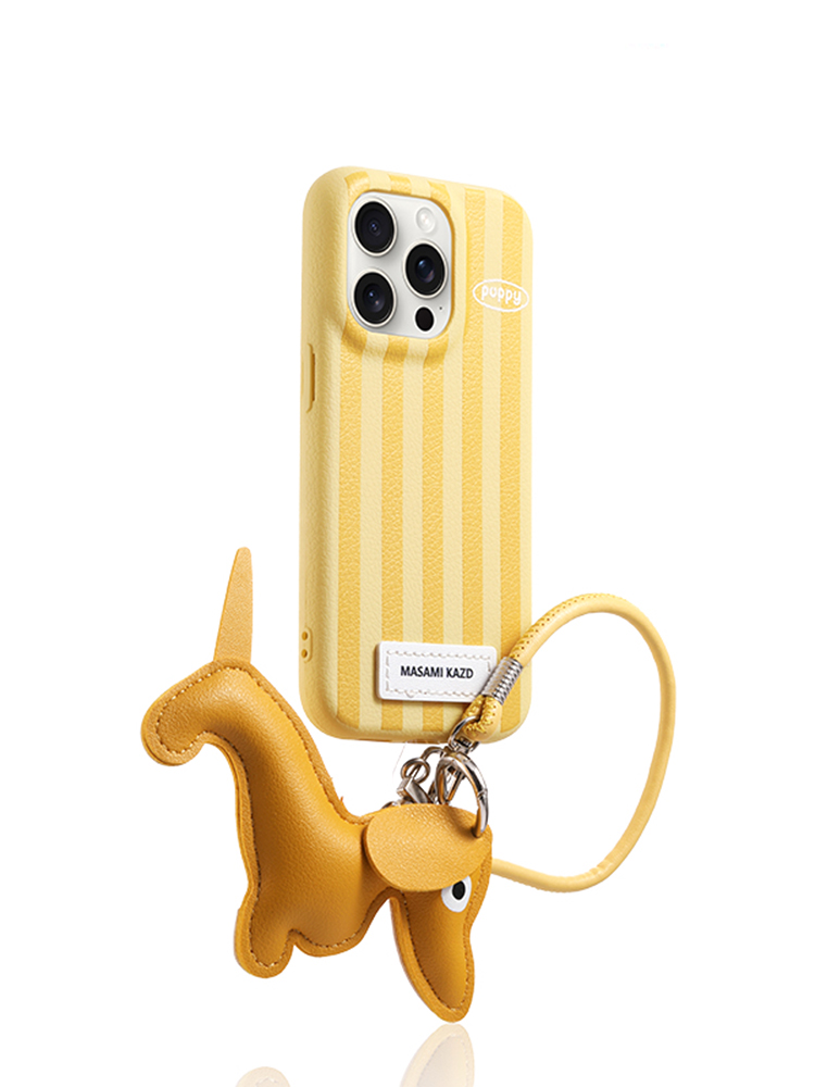Vertical Stripes Dachshund Wrist Strap iPhone Case - Tatanband