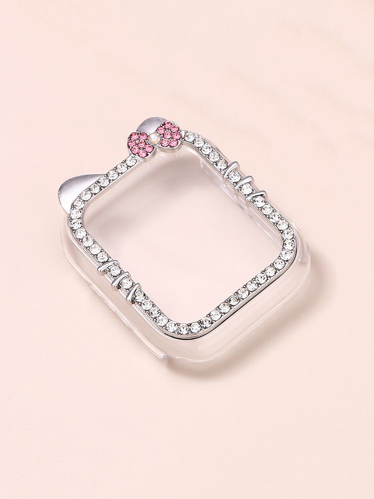 Diamond-encrusted Kitty PVC Protective Case