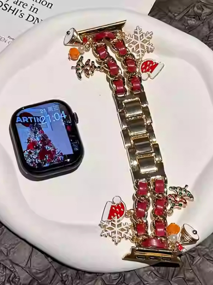 Christmas Double Chain Stainless Steel Band