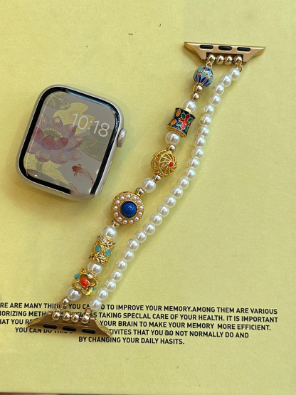 Baroque Style Handmade Pearl Stainless Steel Band