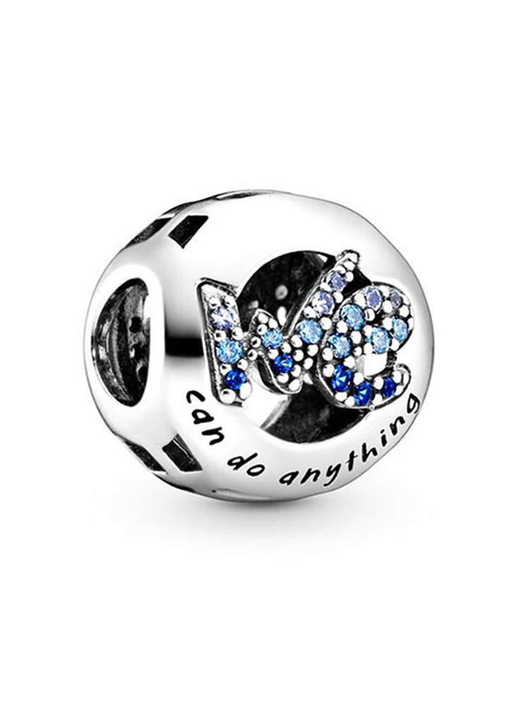 Blue Series C Style Alloy Beads