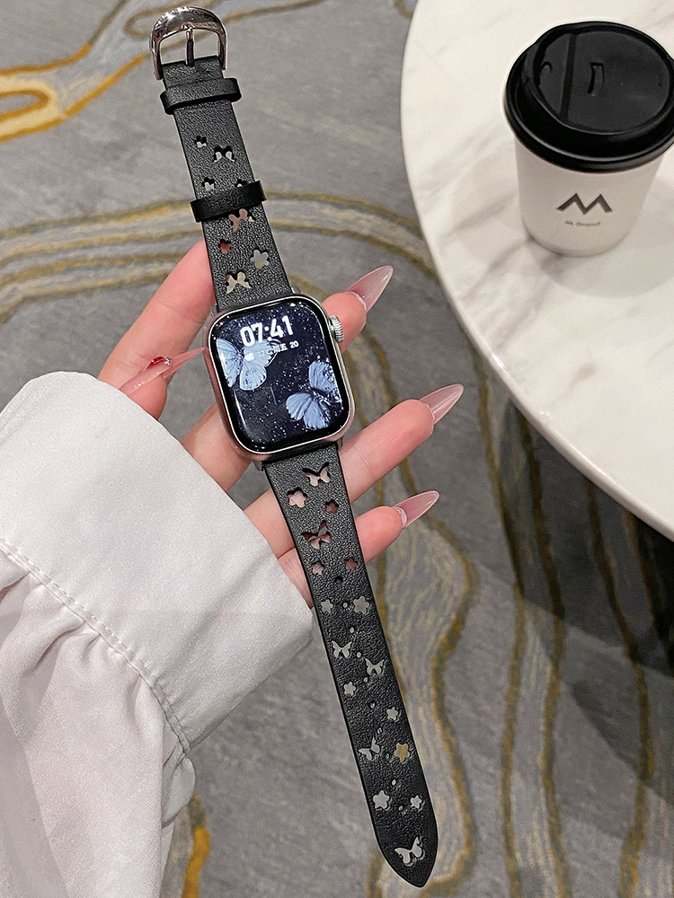 Butterfly and Stars Hollow Leather Band