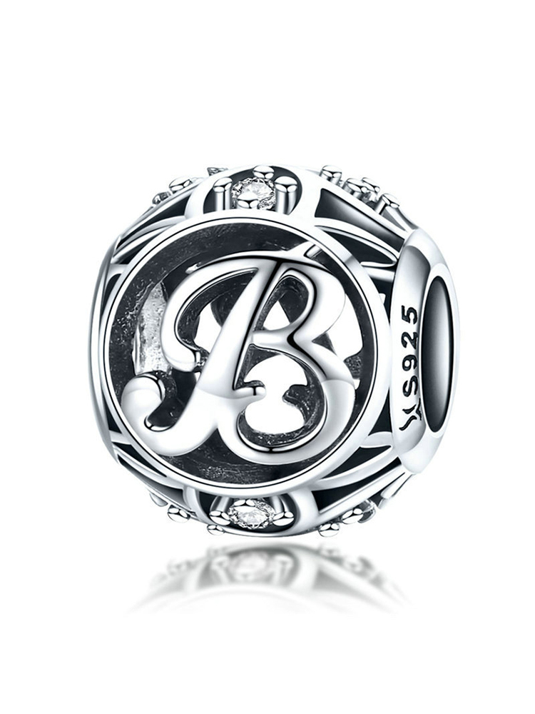 26 Letters 925 Sterling Silver Beads