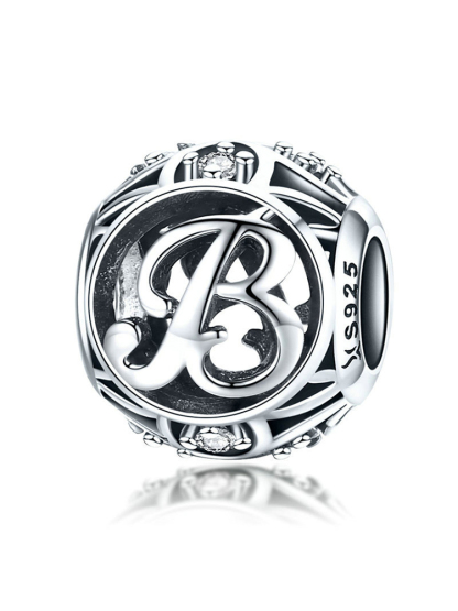 26 Letters 925 Sterling Silver Beads
