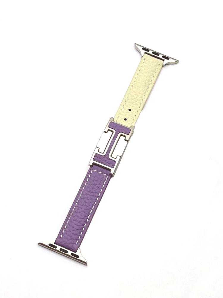 Slim H Magnetic Buckle Leather Apple Watch Band - Tatanband