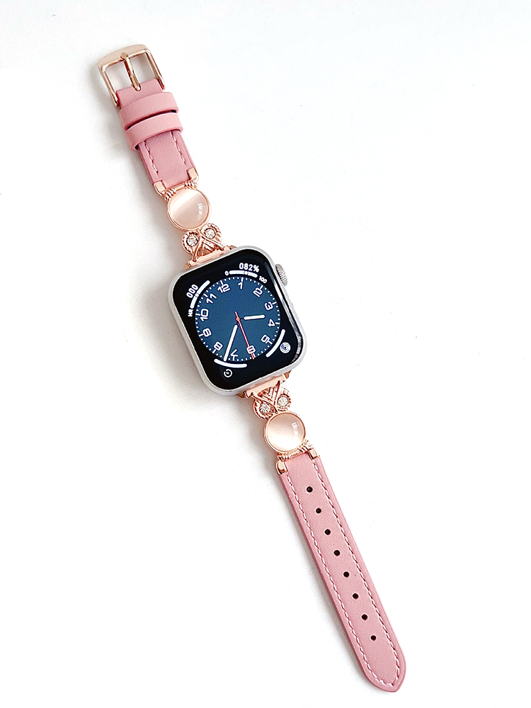 Crystal Stone Owl Buckle Leather Apple Watch Band - Tatanband