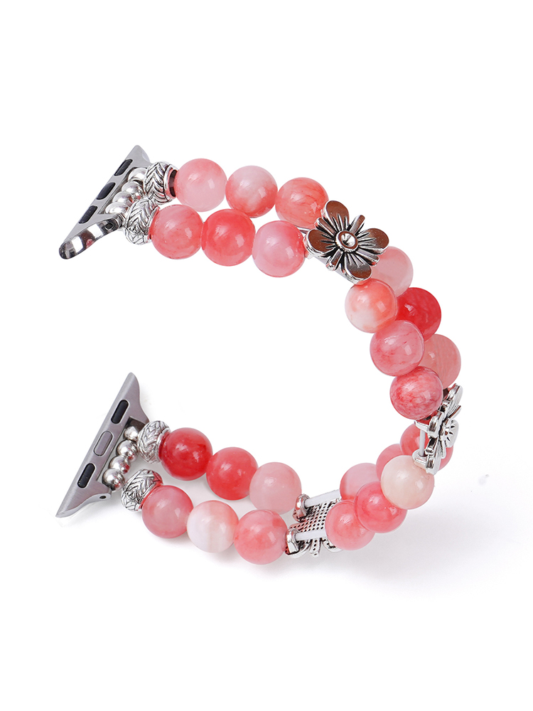 Hand-woven Flower with Natural Stones Apple Watch Band - Tatanband