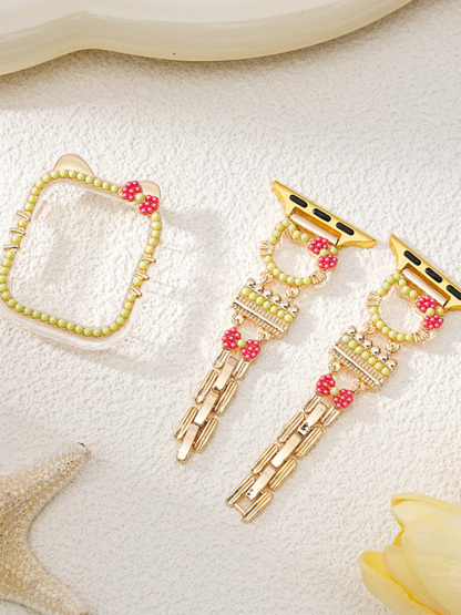 Mini Colored Beads Kitty Stainless Steel Band