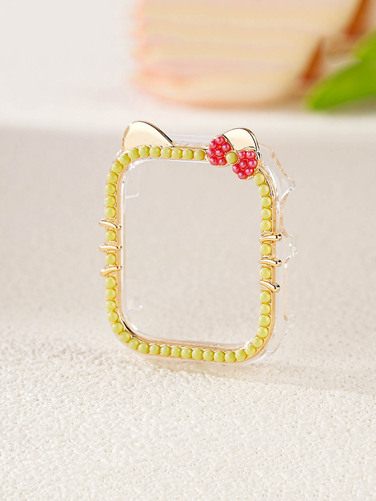 Mini Colored Beads Kitty PVC Protective Case