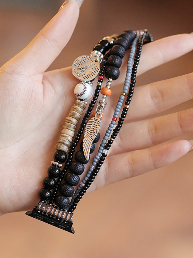 Wing Pendant Bohemian Colored Stone Band