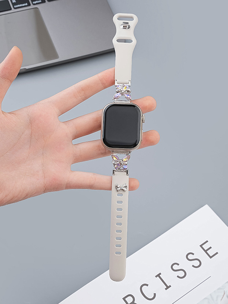 Zircon Butterfly Silicone Band