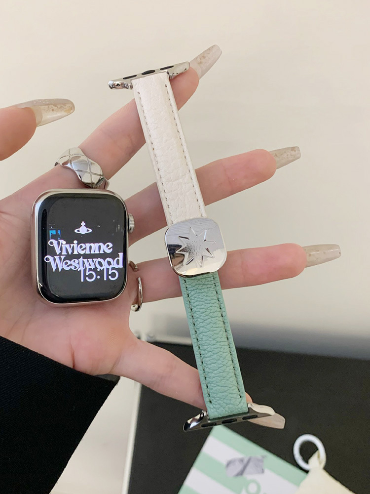 Star Magnetic Buckle Leather Band for Apple Watch