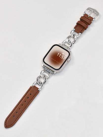 Cuban Chain with Leather Band