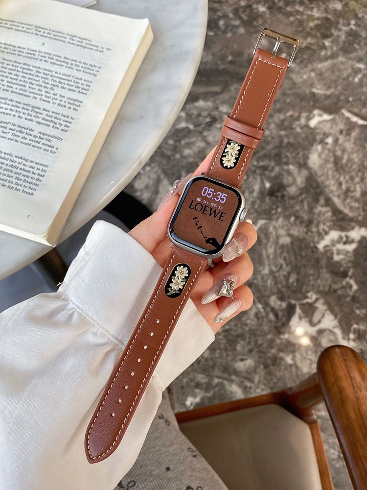 Sunflower Embroidery Leather Band