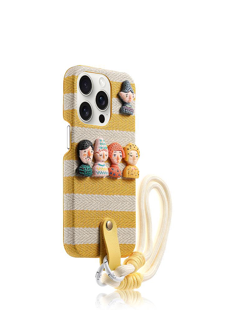 Family Dolls Stripe Wrist Strap Case