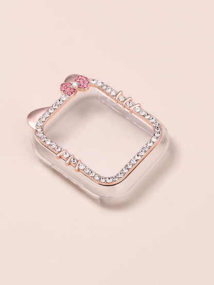 Diamond-encrusted Kitty PVC Protective Case