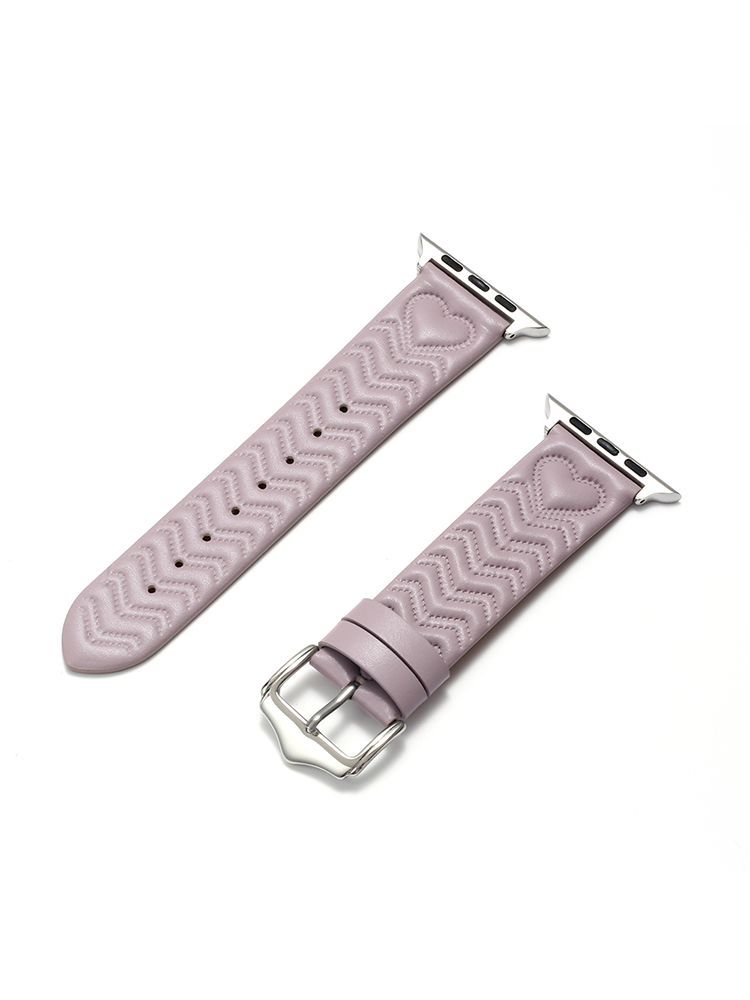 Heart Shaped Texture Leather Apple Watch Band - Tatanband