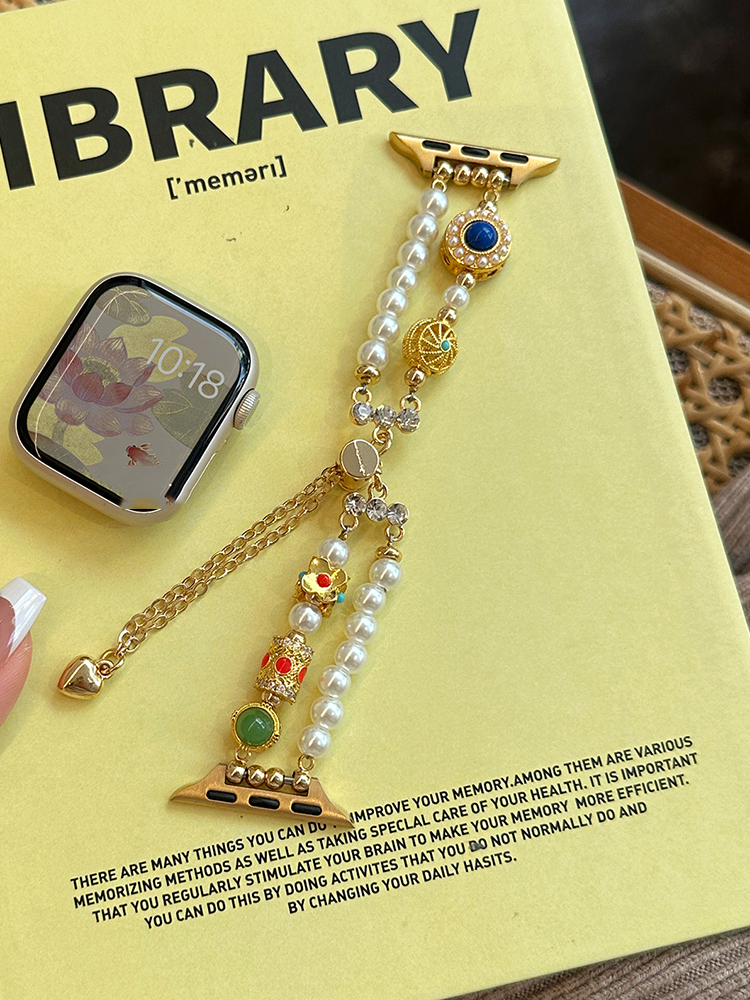 Baroque Style Handmade Pearl Stainless Steel Band