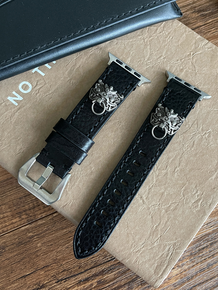 Bronze Lion Leather Band