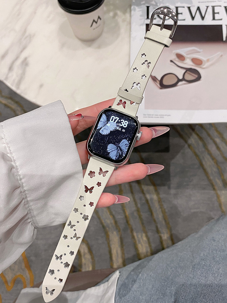 Butterfly and Stars Hollow Leather Band