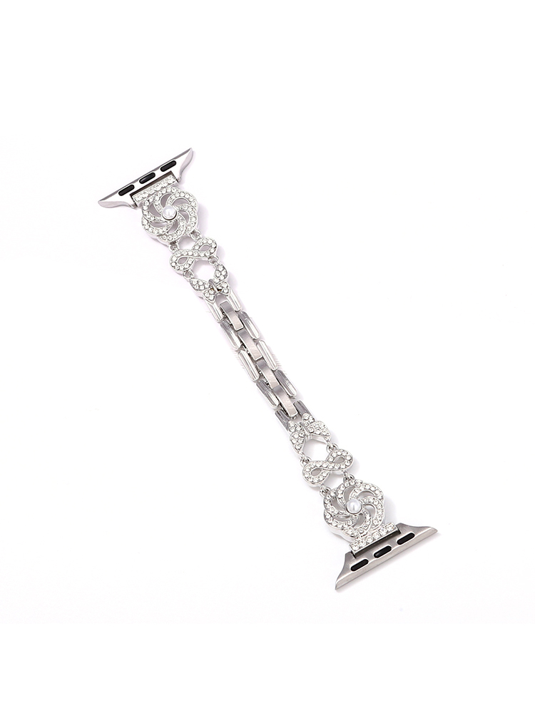 [Copy]Diamond-encrusted Windmill Stainless Steel Band