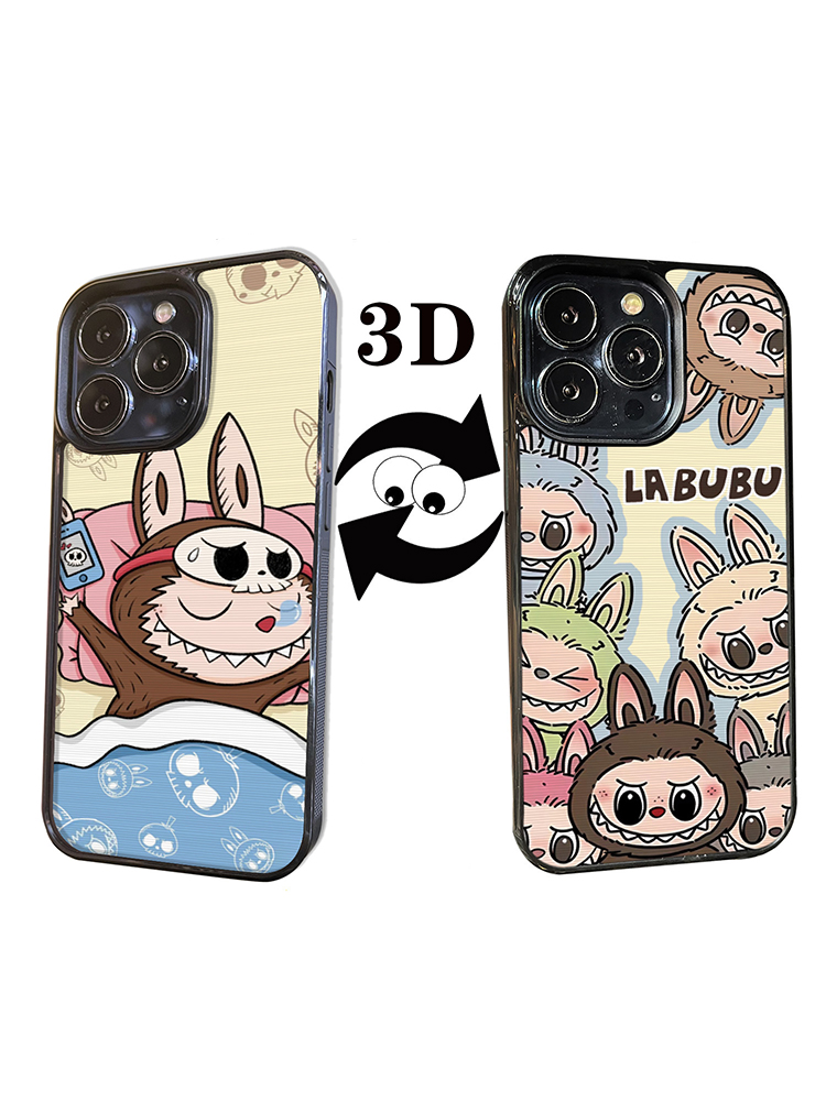 3D Change Cartoon Labubu MagSafe Case