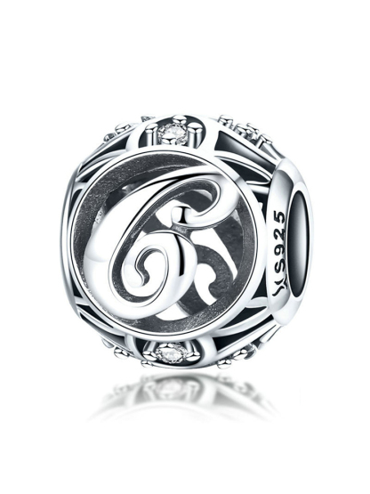 26 Letters 925 Sterling Silver Beads