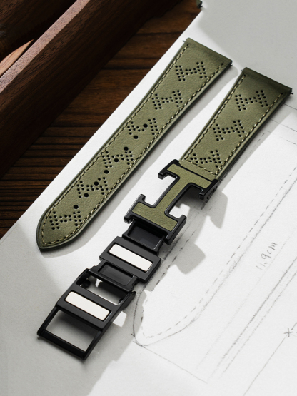 H Mesh H Magnetic Buckle Leather Band