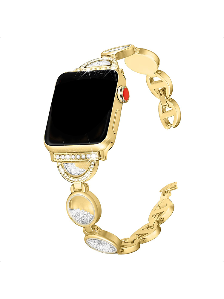 Round Quicksand Stainless Steel Apple Watch Band - Tatanband