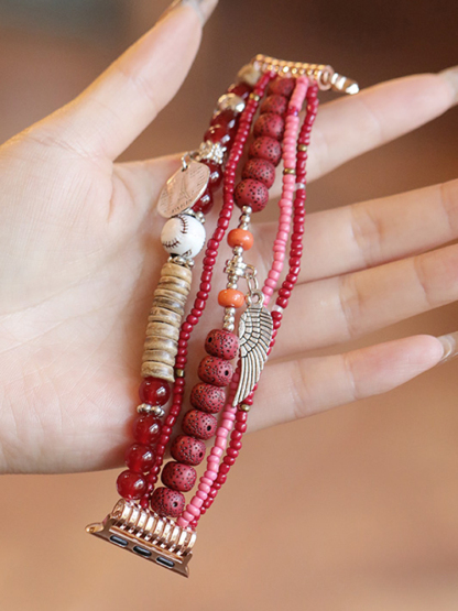 Wing Pendant Bohemian Colored Stone Band