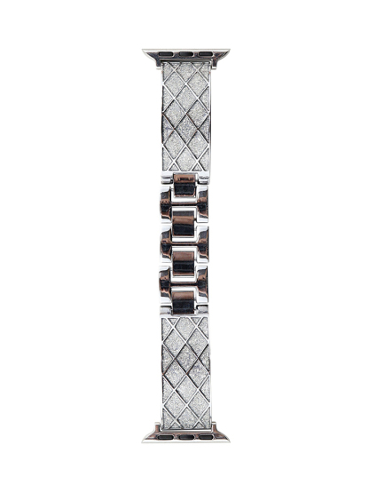 Diamond Pattern Flash Sand Stainless Steel Band