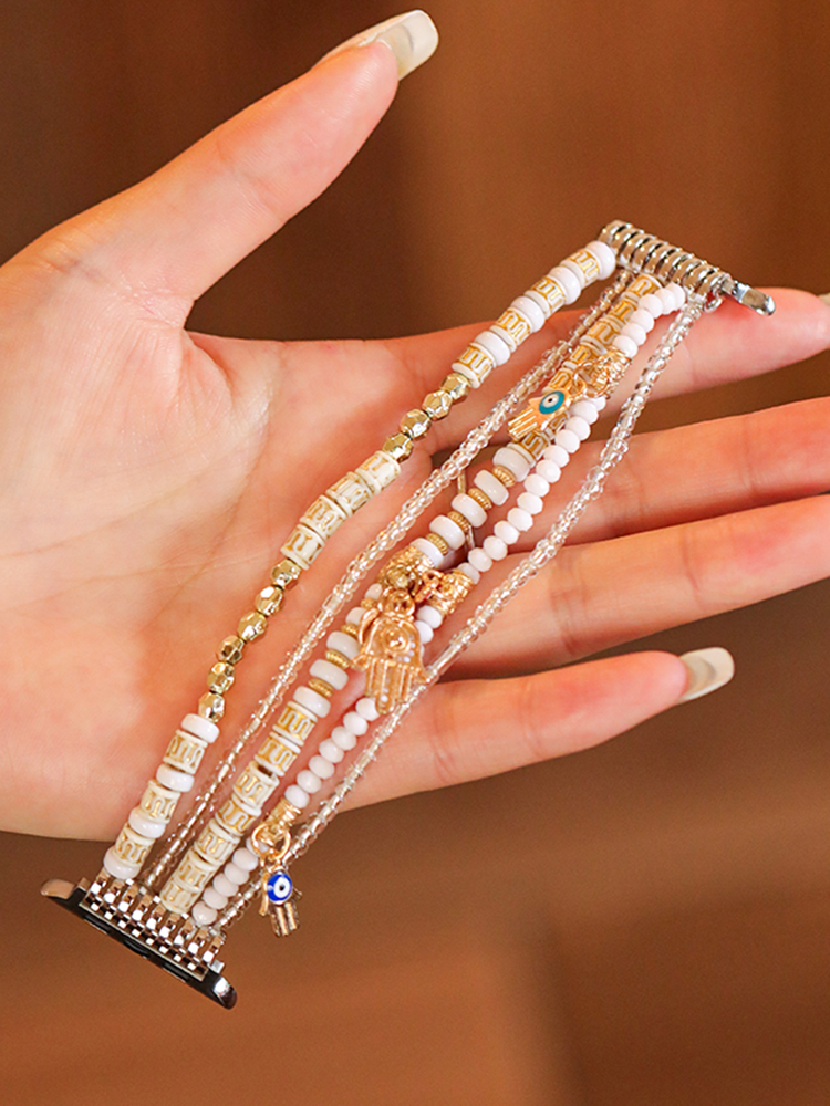 5 Chain Bohemian Natural Stone Handwoven Band