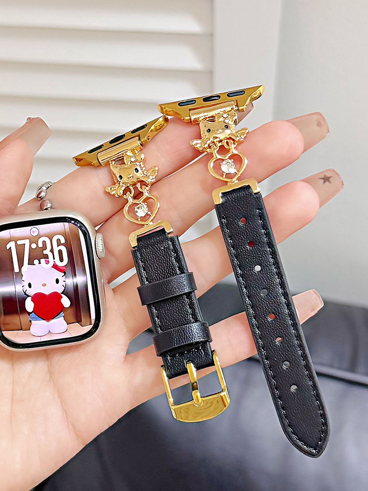 Angel Kitty Leather Apple Watch Band - Tatanband