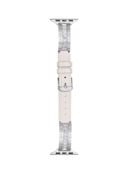 Four-leaf Pattern Square Diamond Leather Band for Apple Watch