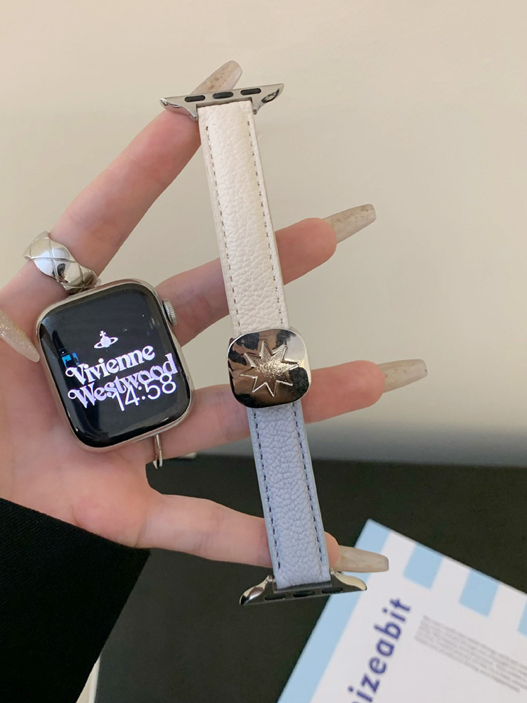 Star Magnetic Buckle Leather Band for Apple Watch