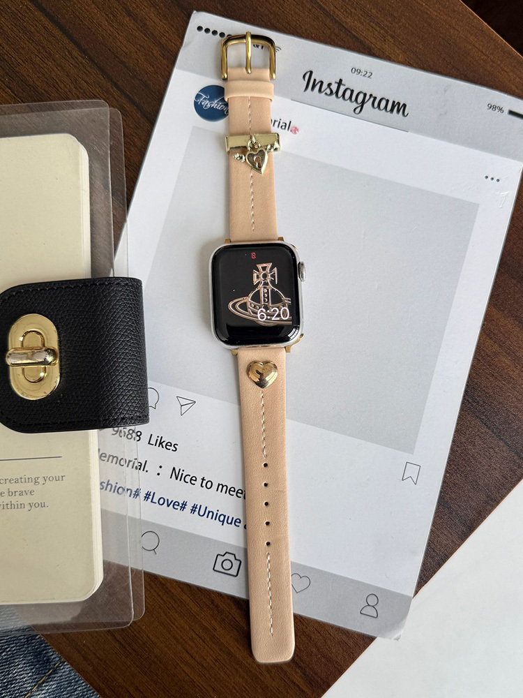 Angel Love Lock Leather Band for Apple Watch