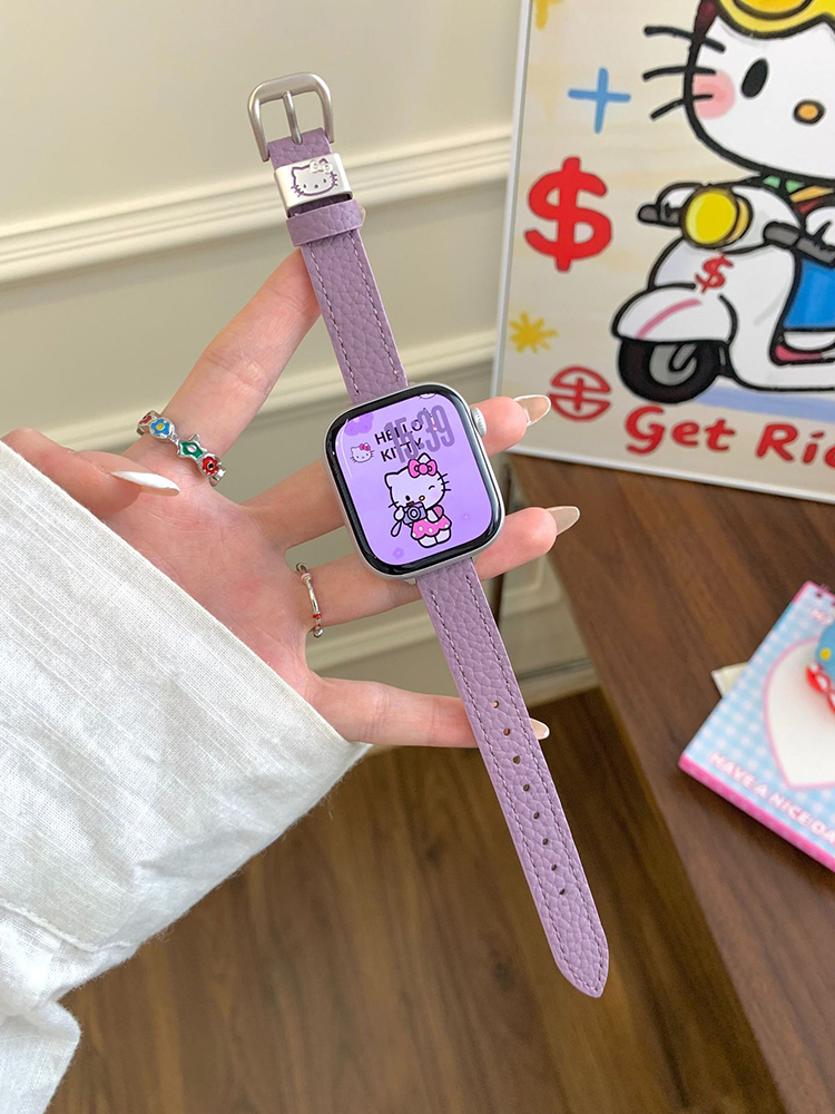 kitty Ring Leather Band for Apple Watch