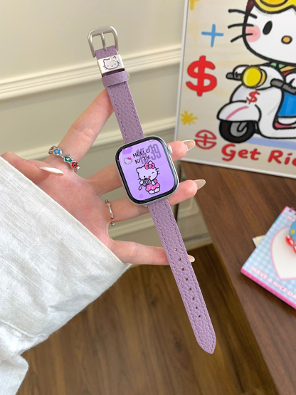 kitty Ring Leather Band for Apple Watch