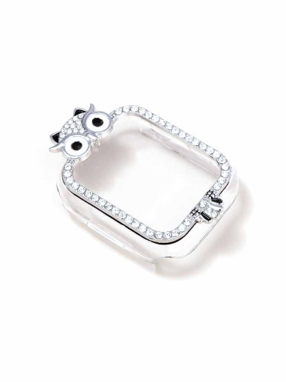 Diamond-encrusted Owl PVC Protective Case