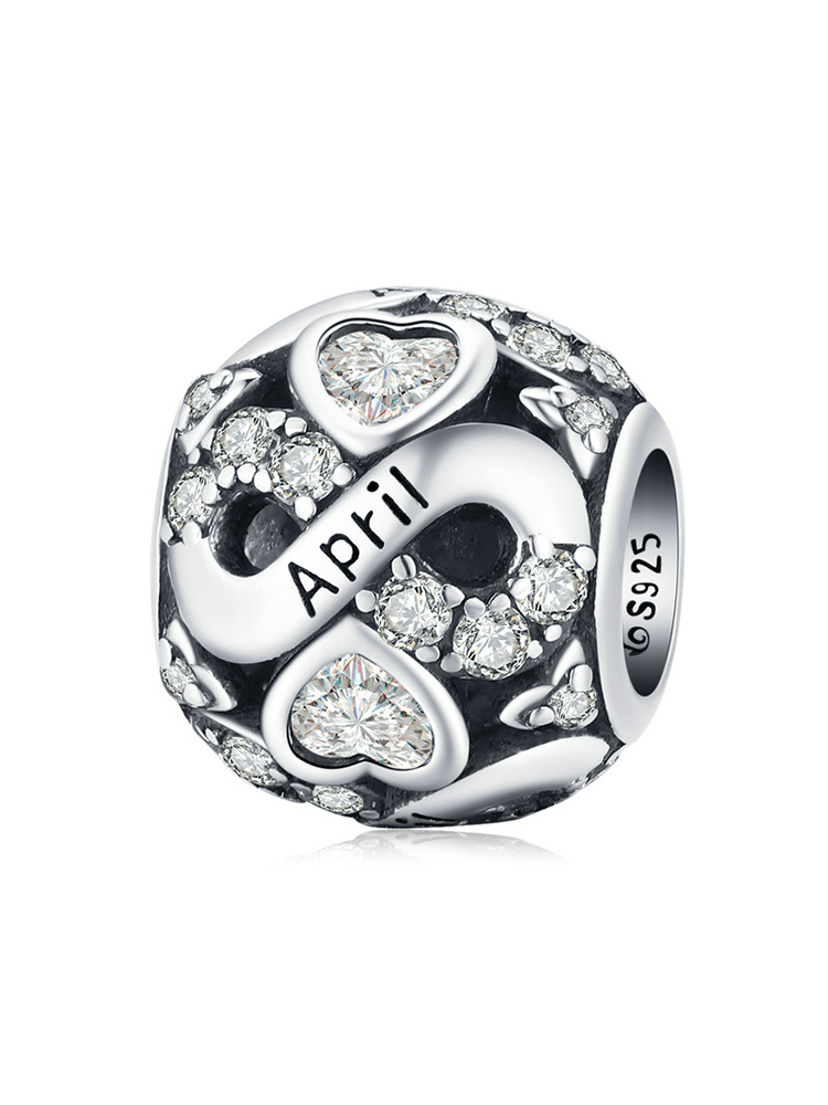Infinite Love Month Birthstone 925 Sterling Silver Beads