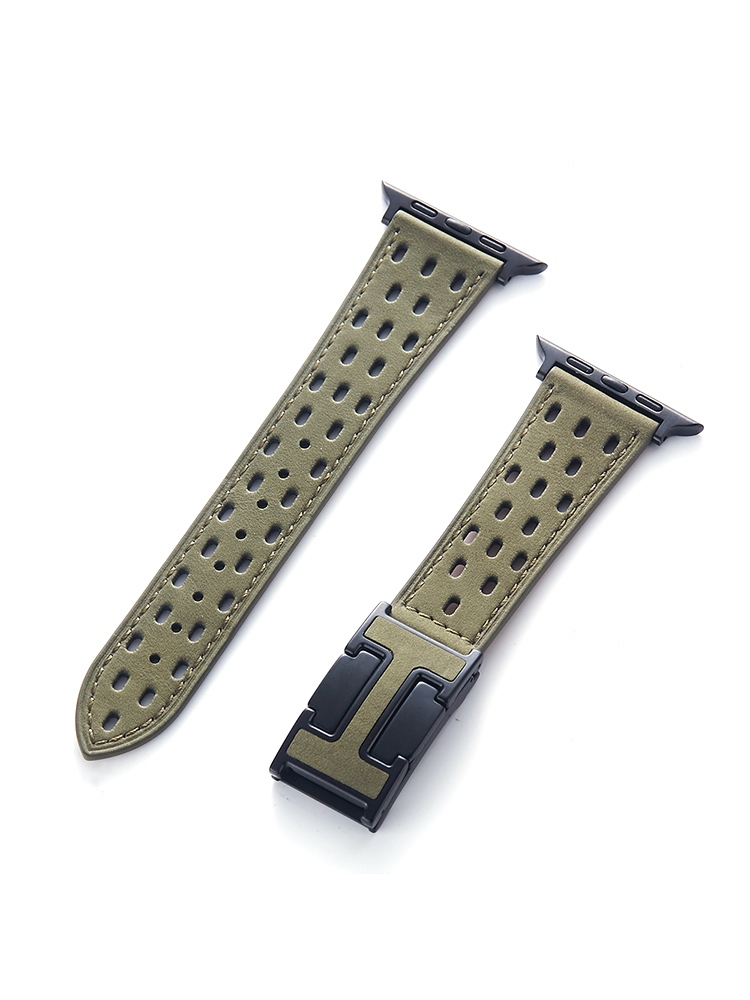 Breathable Mesh H Magnetic Buckle Leather Band