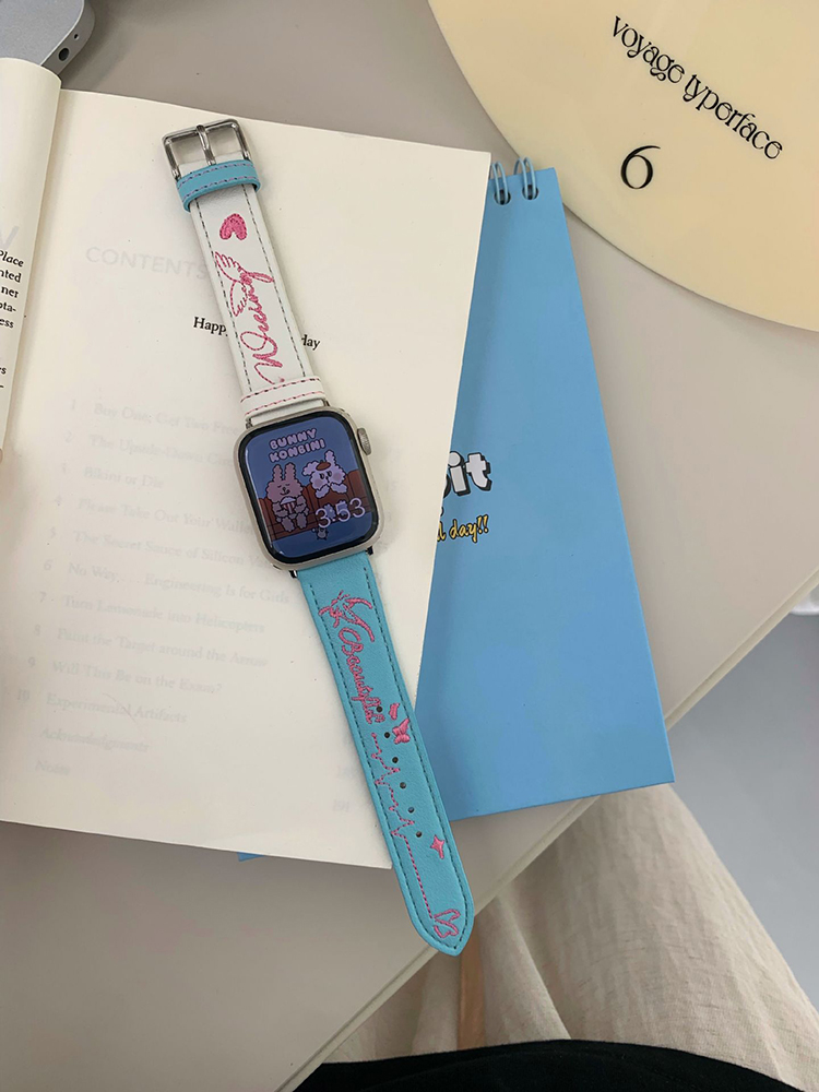 Beautiful Wing Embroidery Leather Band