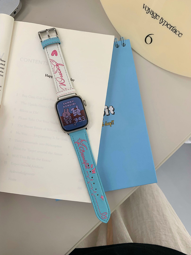 Beautiful Wing Embroidery Leather Band