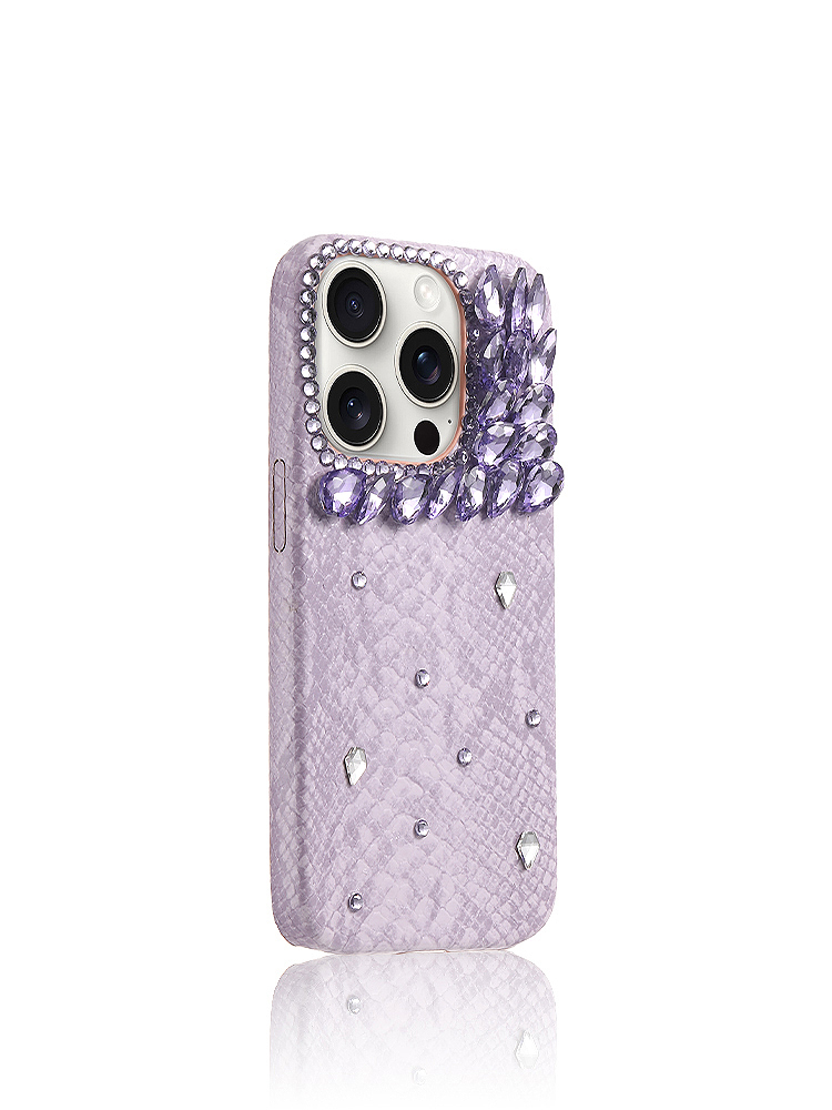 Teardrop Diamond Snake Pattern Case