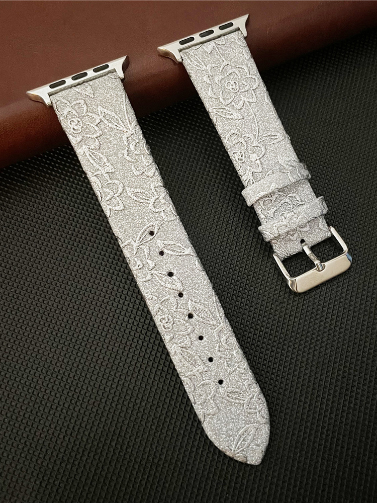 Flower Embroidery Leather Band