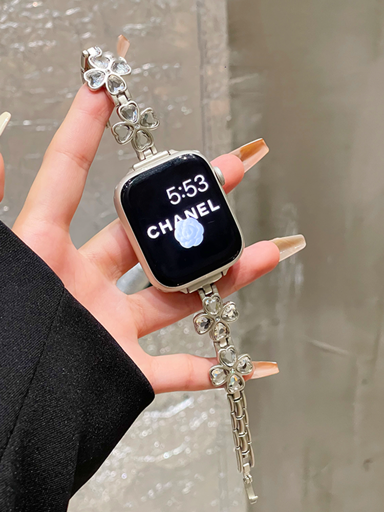 Beautiful Four Leaf Clover Stainless Steel Band